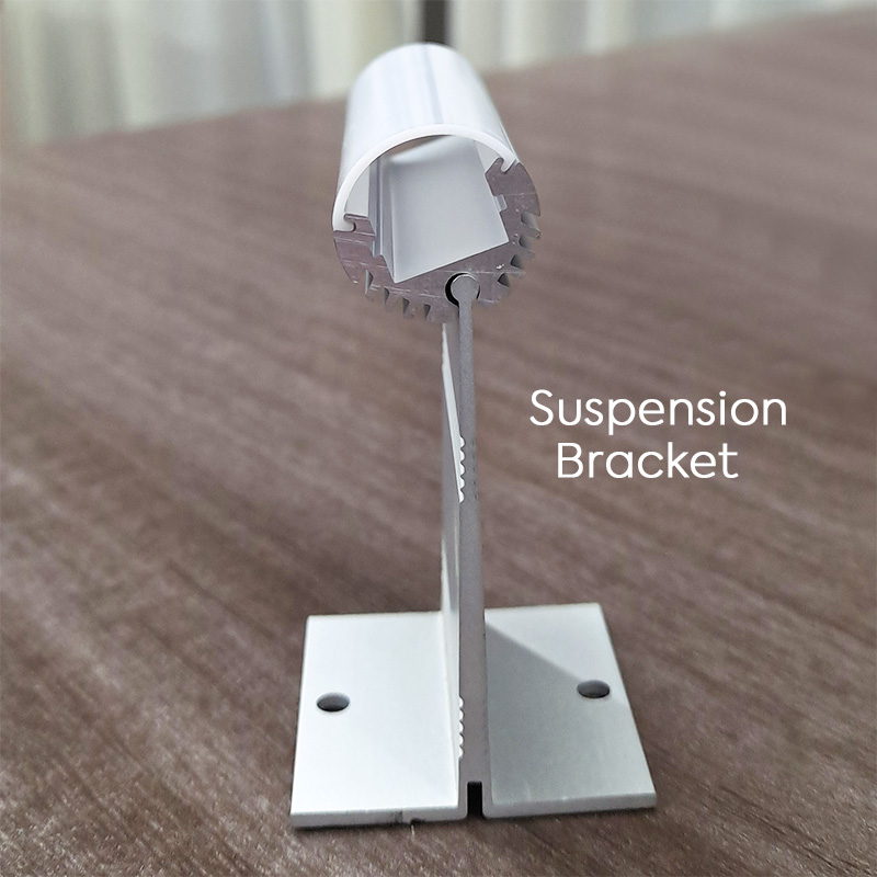 Round Suspended LED Aluminum Profile Channel For 12mm Flexible LED Strip Lights